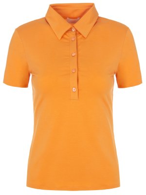 Хлопковая футболка-поло Cruciani. Цвет: оранжевый