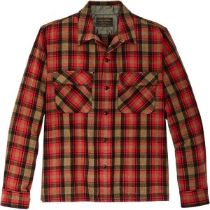 Шерстяная рубашка buckner camp , цвет red/dark earth/brown Filson