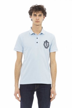 Рубашка-поло S/s Crown Embroidery, светло-голубой/синий Billionaire