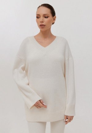 Пуловер Woolook. Цвет: белый