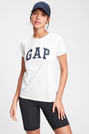 Классическая футболка с круглым вырезом и логотипом Gap, белый GAP