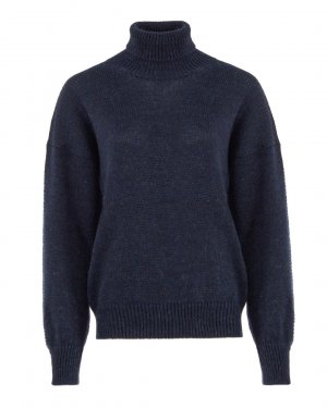 Вязаный свитер ALYSI. Цвет: тем.синий