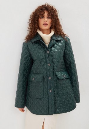 Куртка утепленная Noele Boutique Stitch. Цвет: зеленый