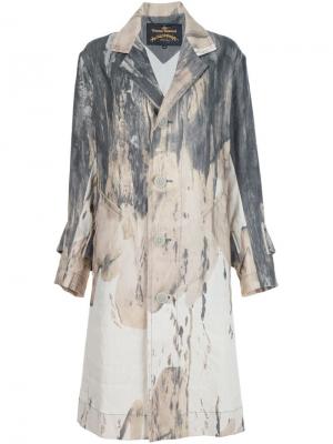 Пальто с принтом тай-дай Vivienne Westwood Anglomania. Цвет: зелёный