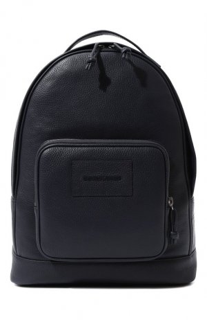 Кожаный рюкзак Emporio Armani. Цвет: синий