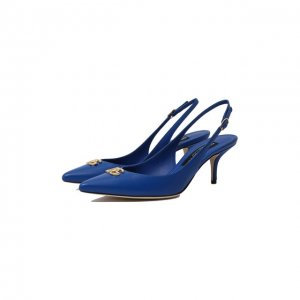 Кожаные туфли Cardinale Dolce & Gabbana. Цвет: синий