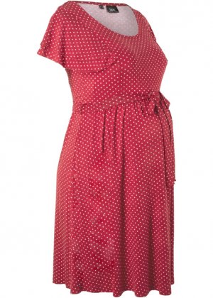 Платье-рубашка для беременных с коротким рукавом , красный Bpc Bonprix Collection