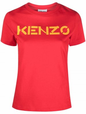 Футболка с логотипом Kenzo. Цвет: красный