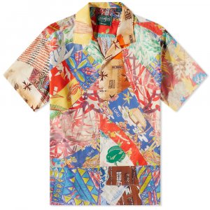 Рубашка с каменным воротником и принтом Aloha Quilt, мультиколор Gitman Vintage
