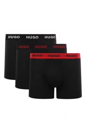 Комплект из трех боксеров HUGO. Цвет: чёрный