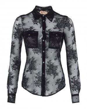Полупрозрачная блуза № 21. Цвет: черный