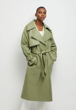 Куртка кожаная Sela. Цвет: зеленый