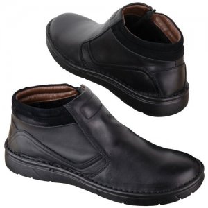 Осенние мужские ботинки KRISBUT KR-6768-1-4. Цвет: черный