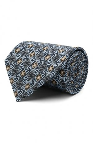 Шелковый галстук Zegna. Цвет: голубой