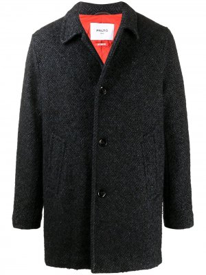 Однобортное пальто Alfredo Paltò. Цвет: синий