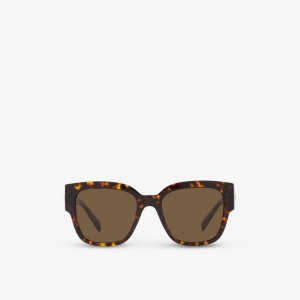 VE4437U солнцезащитные очки в оправе-подушке из ацетата , коричневый Versace