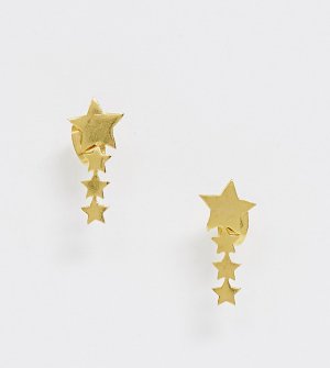 Позолоченные серьги с подвесками-звездами -Золотой Ottoman Hands