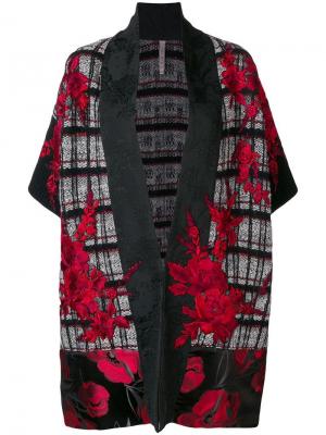 Пальто с цветочной вышивкой Antonio Marras. Цвет: красный