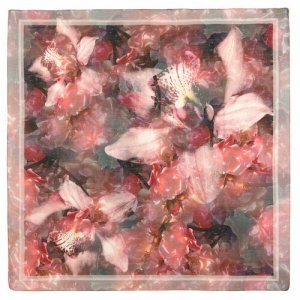 Платок ,115х115 см, пыльная роза, розовый Павловопосадская платочная мануфактура. Цвет: коралловый/пыльная роза/розовый
