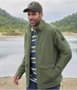 Куртка из Микрофибры с Подкладкой Флиса Atlas For Men. Цвет: хаки