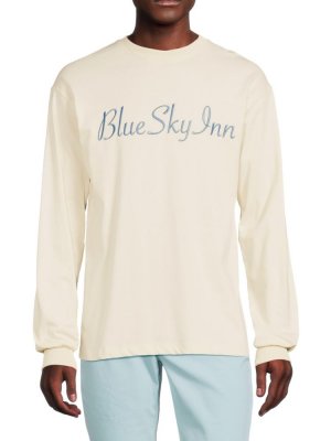 Футболка с длинными рукавами и логотипом , цвет Cream Blue Sky Inn