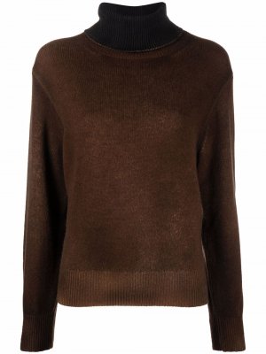 Трикотажный свитер с высоким воротником Avant Toi. Цвет: коричневый