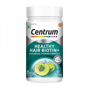 Жевательные конфеты Биотин+ для здоровья волос (30 шт), Healthy Hair Biotin+, Centrum