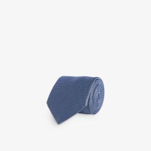 Шелковый галстук квадратной формы с монограммой , синий Lanvin