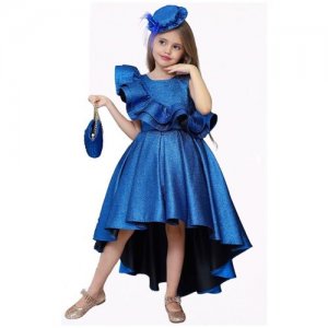 Нарядное платье для девочки синее. Рост 122-128 M&S. Цвет: синий