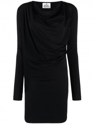 Платье мини с драпировкой Vivienne Westwood. Цвет: черный