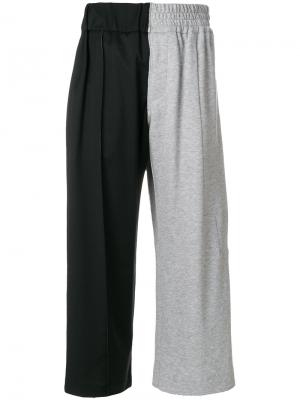 Укороченные брюки из двух половин Vejas. Цвет: чёрный