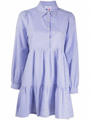 Платье-рубашка в полоску La Seine & Moi. Цвет: синий