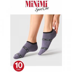 Носки , 10 пар, размер 35-38 (23-25), серый MiNiMi. Цвет: серый